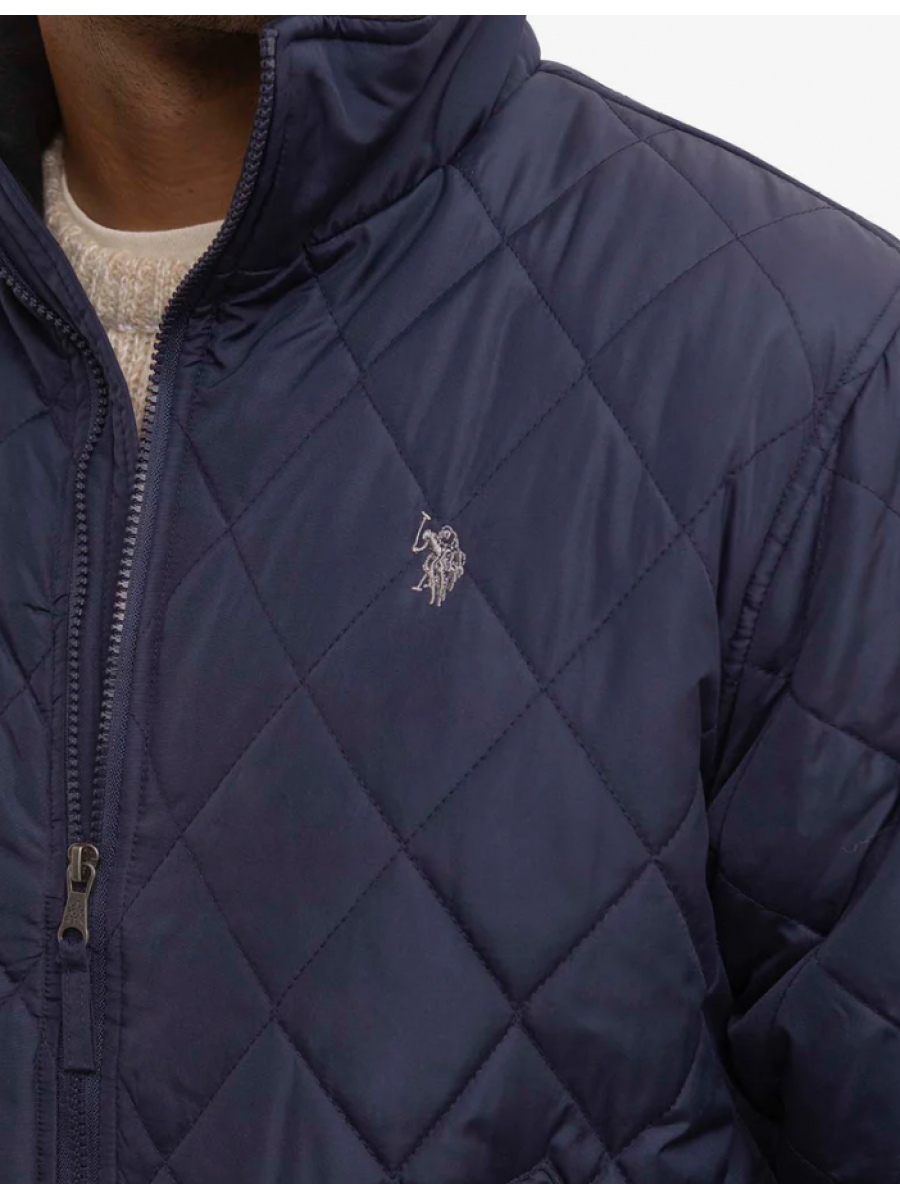 Куртка U.S. Polo Assn Diamond Quilted Fleece, темно-синий-2