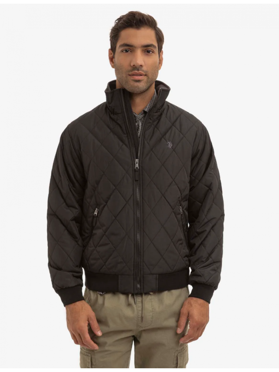Куртка U.S. Polo Assn Diamond Quilted Fleece, черный